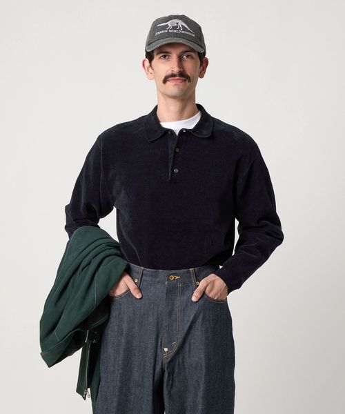 Steven Alan＞ 3B コットン ニット ポロシャツ