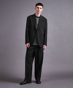 超美品 デサント ブラック 2B シングル カジュアルセットアップ メンズ