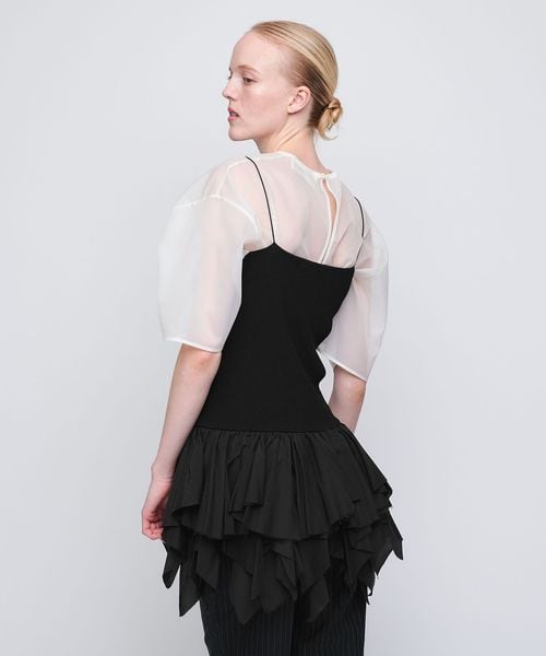 AEWEN MATOPH＞ニットコンビ ラッフル キャミソール