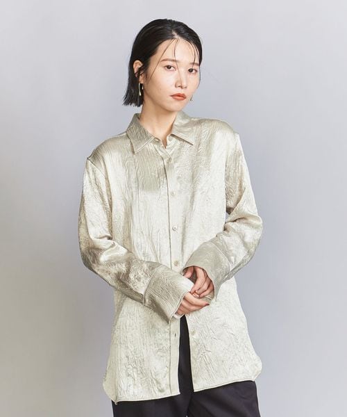 アセテートサテンワッシャーシャツ