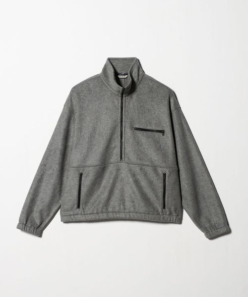 AURALEE＞PURE SILK COMFORT FLEECE HALF ZIP P/O/フリース ハーフ