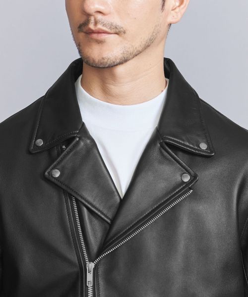 WEB限定 WARDROBE SMART】 シープ ダブル ライダースジャケット