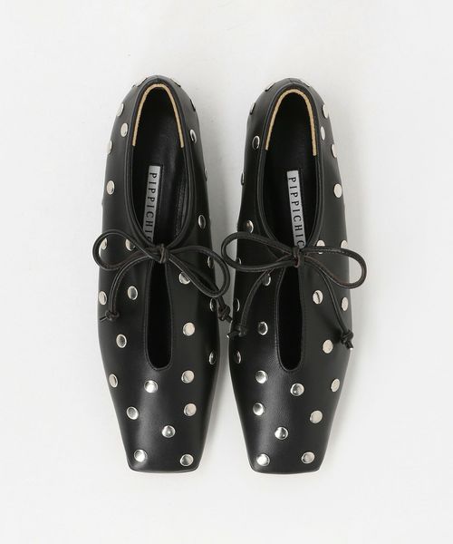 PIPPICHIC＞AMBER STUDS フラットシューズ