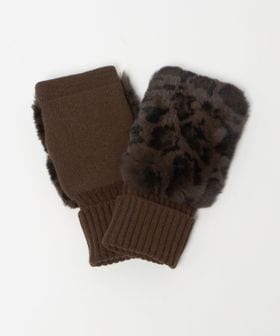 レッキスラビットファー フィンガーレスグローブ