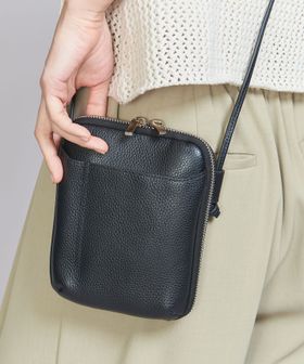 レザー ジップ ショルダーバッグ ―2WAY―