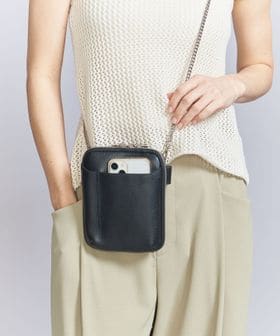 レザー ジップ ショルダーバッグ ―2WAY―