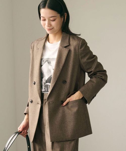 size SHORTあり］リバー テーラード ミドルコート