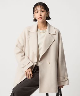 size SHORTあり］リバー テーラード ミドルコート