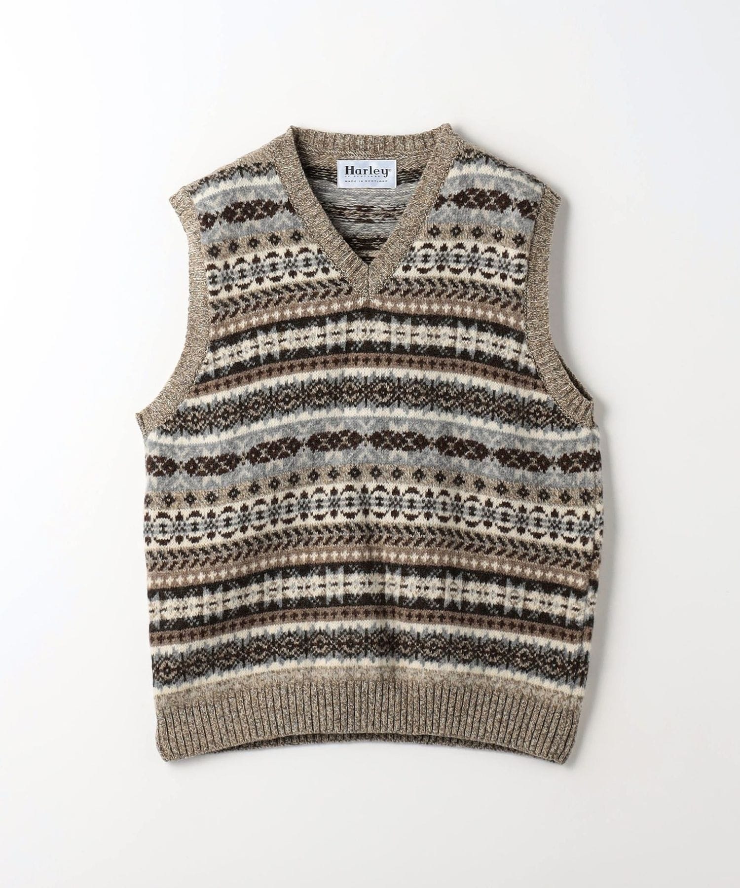 HARLEY OF SCOTLAND＞フェアアイル ニットベスト