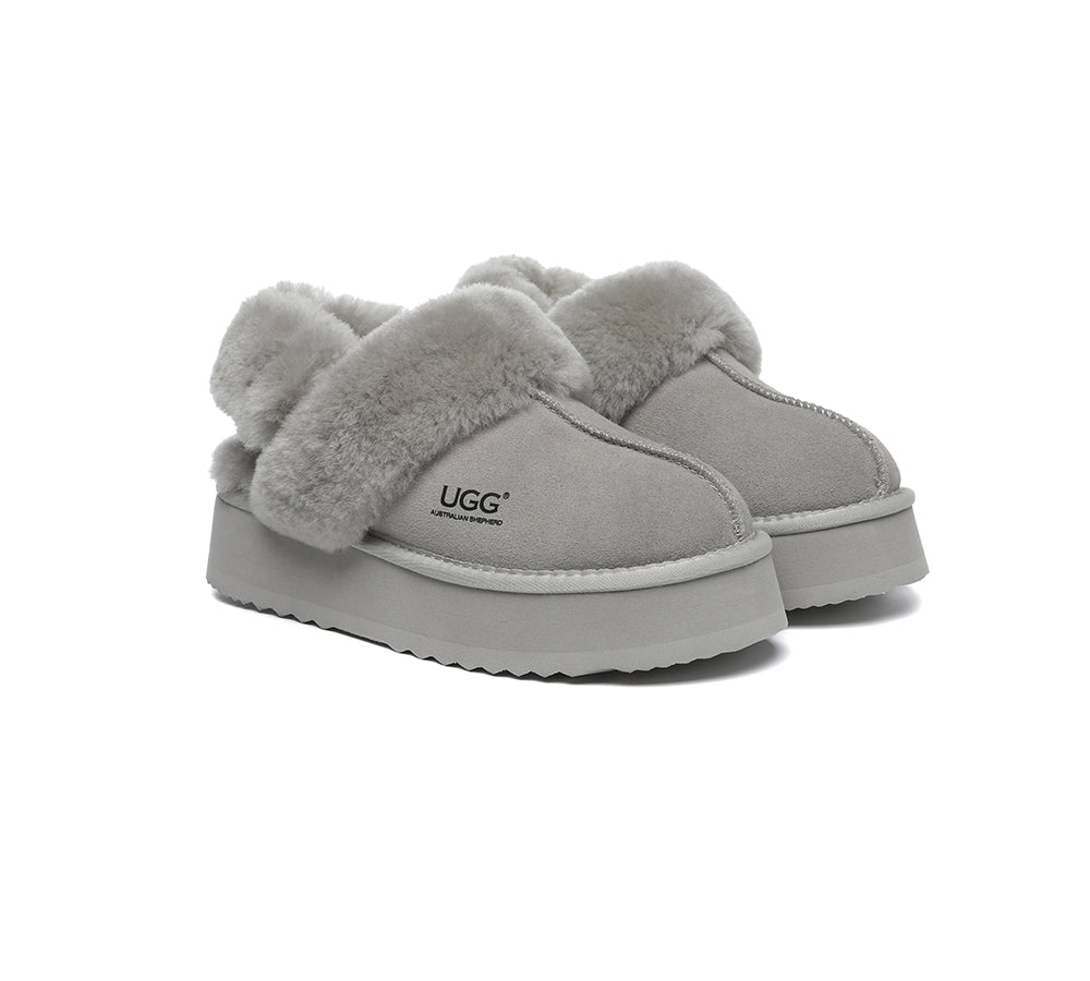 AUSTRALIAN SHEPHERD® UGG Slippers Women Removable Wool Strap