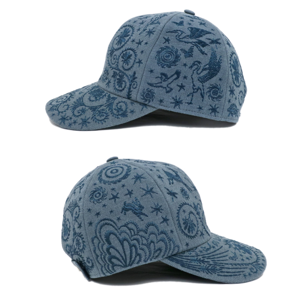 名東】【HERMES】エルメス キャスケット テス 帽子 キャップ ブルー