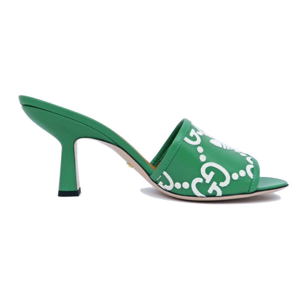 名東】【GUCCI】グッチ アディダス コラボ サンダル グリーン ホワイト