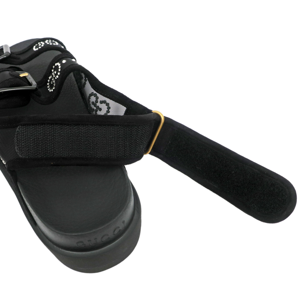 美品】GUCCI バンブー ブラック ストラップサンダル サイズ7 1/2 美品