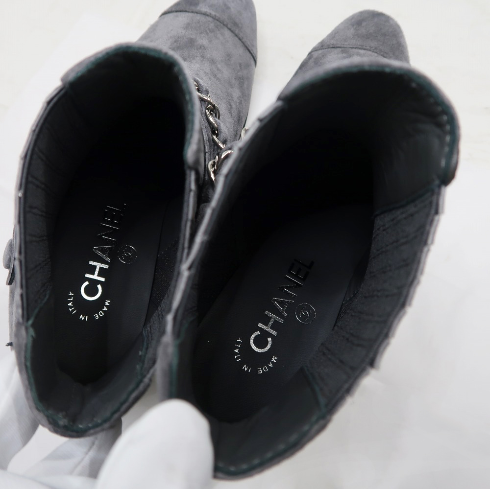 名東】【CHANEL】シャネル サイドゴア アンクルブーツ G34218 サイズ