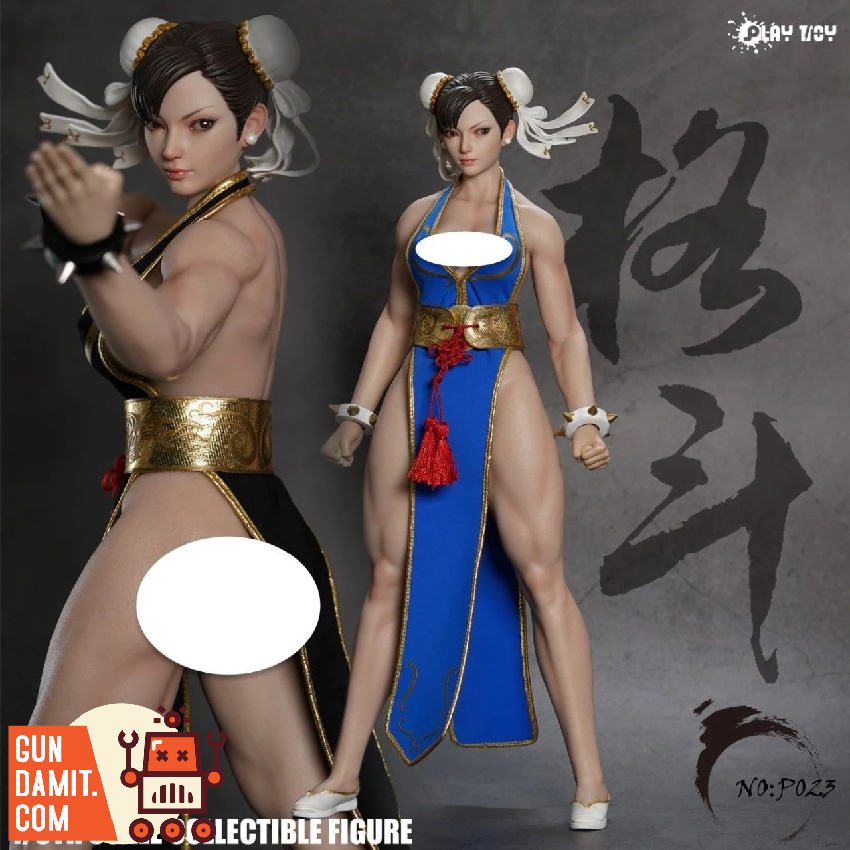 Play Toy 1/6 P023B Fighting Goddess Chun-Li 2.0 Blue Sleeveless