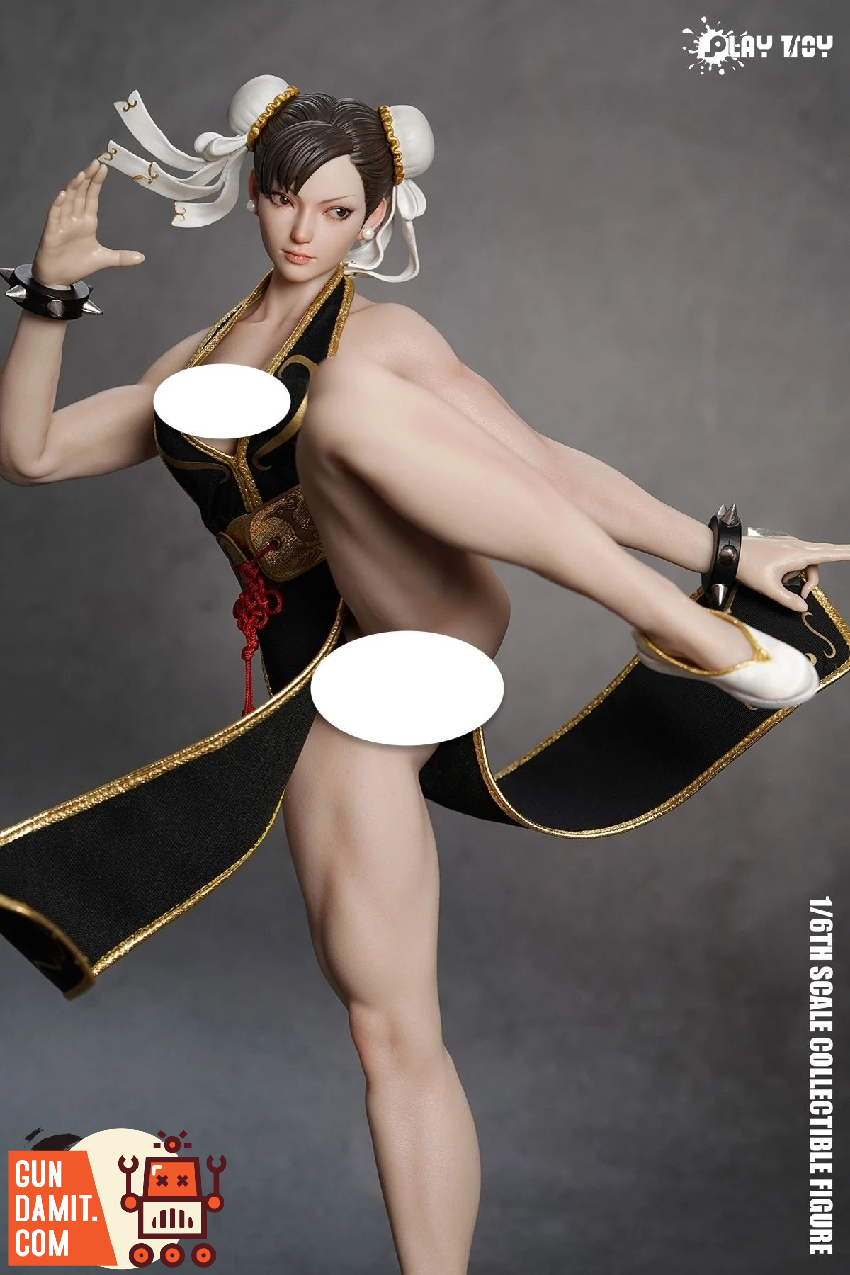 Play Toy 1/6 P023A Fighting Goddess Chun-Li 2.0 Black Sleeveless