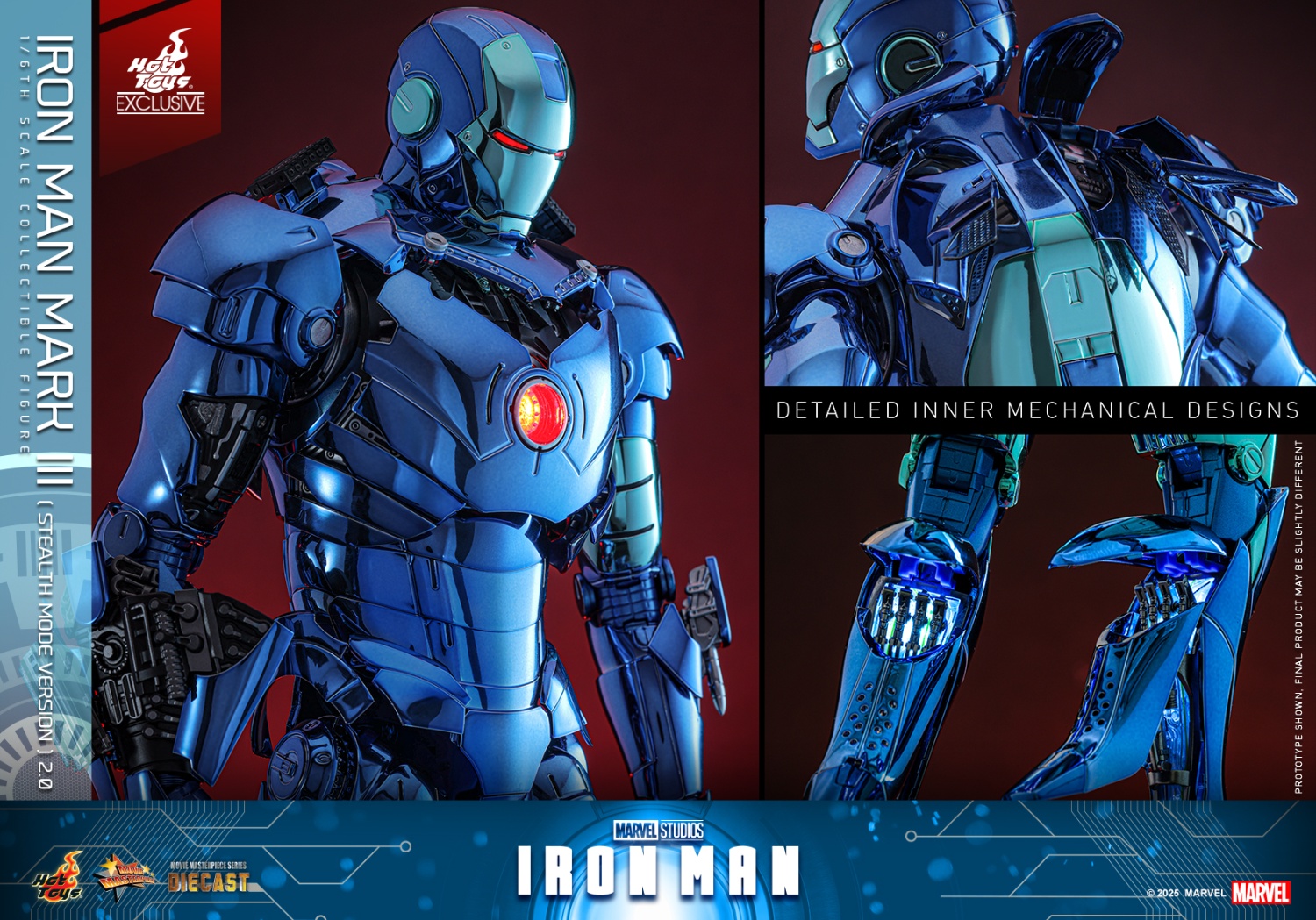 IN STOCK Hot Toys Iron Man MK3 Stealth 2.0 Blue Limited Edition 1