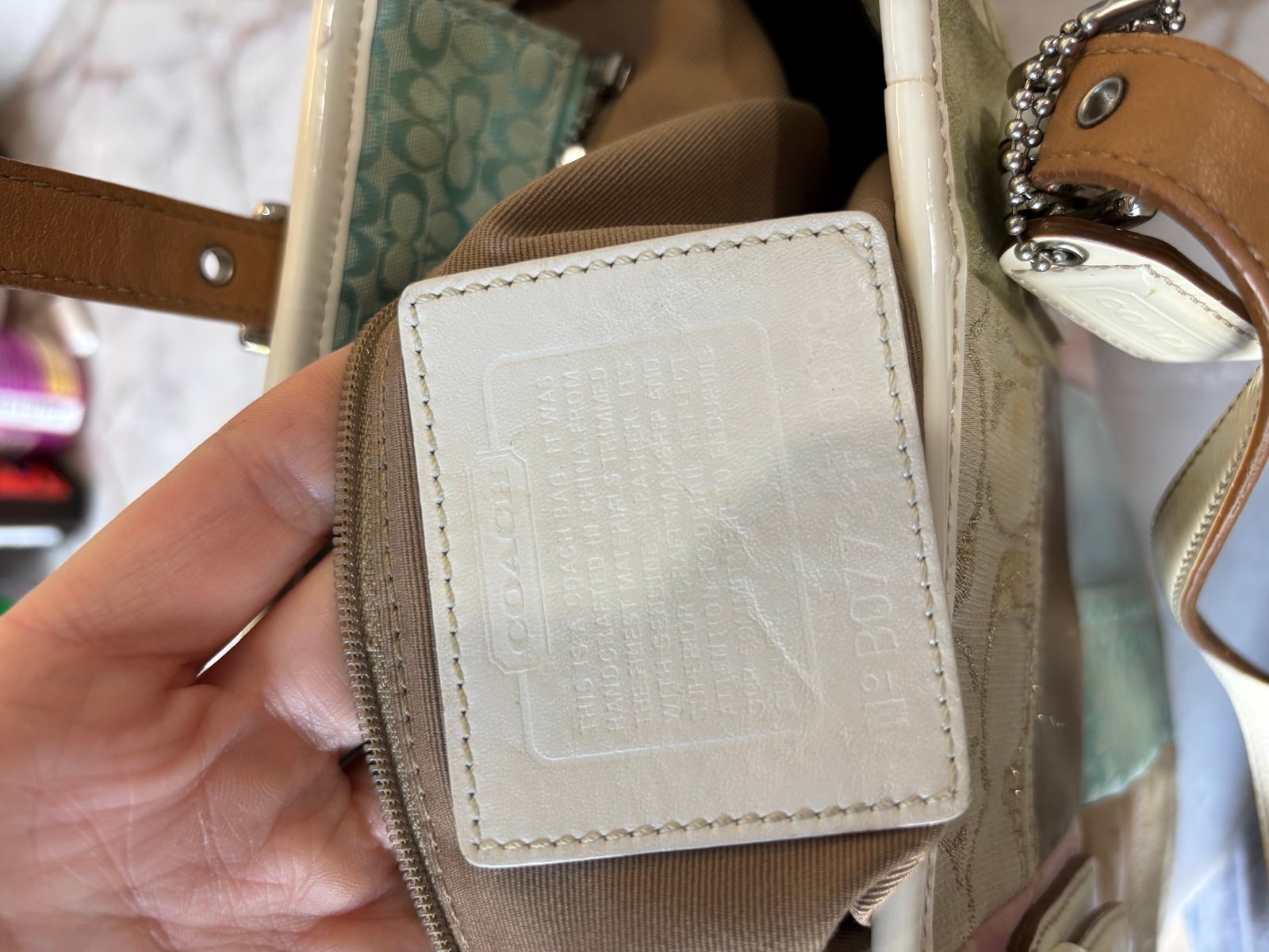 Coach pastel patchwork purse | Mercari