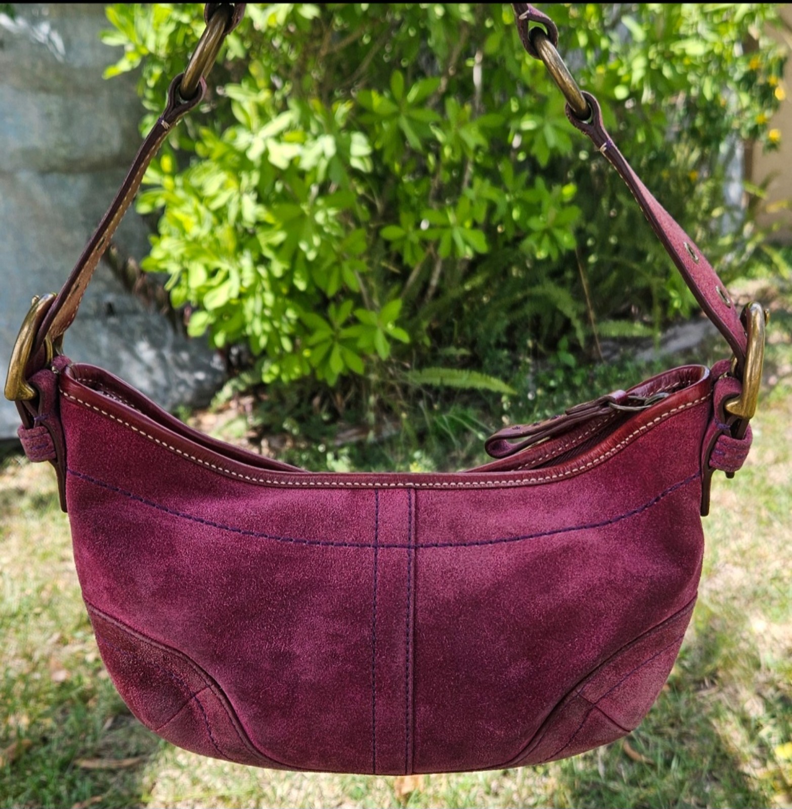 Coach Vintage Purple Suede Soho Hobo | Mercari