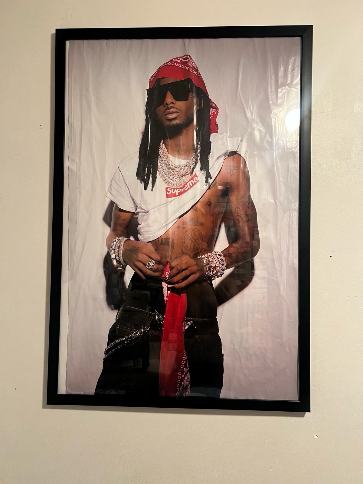 Supreme Playboi Carti Poster small with frame | Mercari