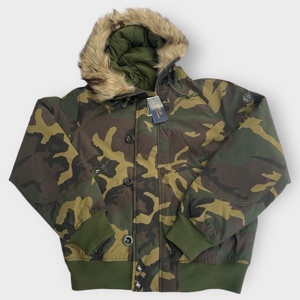 ジャケット・アウター BELVET camo reversible ma1 jacket M Camo