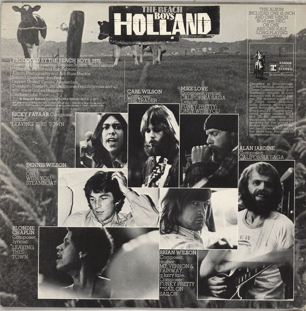 The Beach Boys Holland + Insert - EX UK Vinyl LP — RareVinyl.com