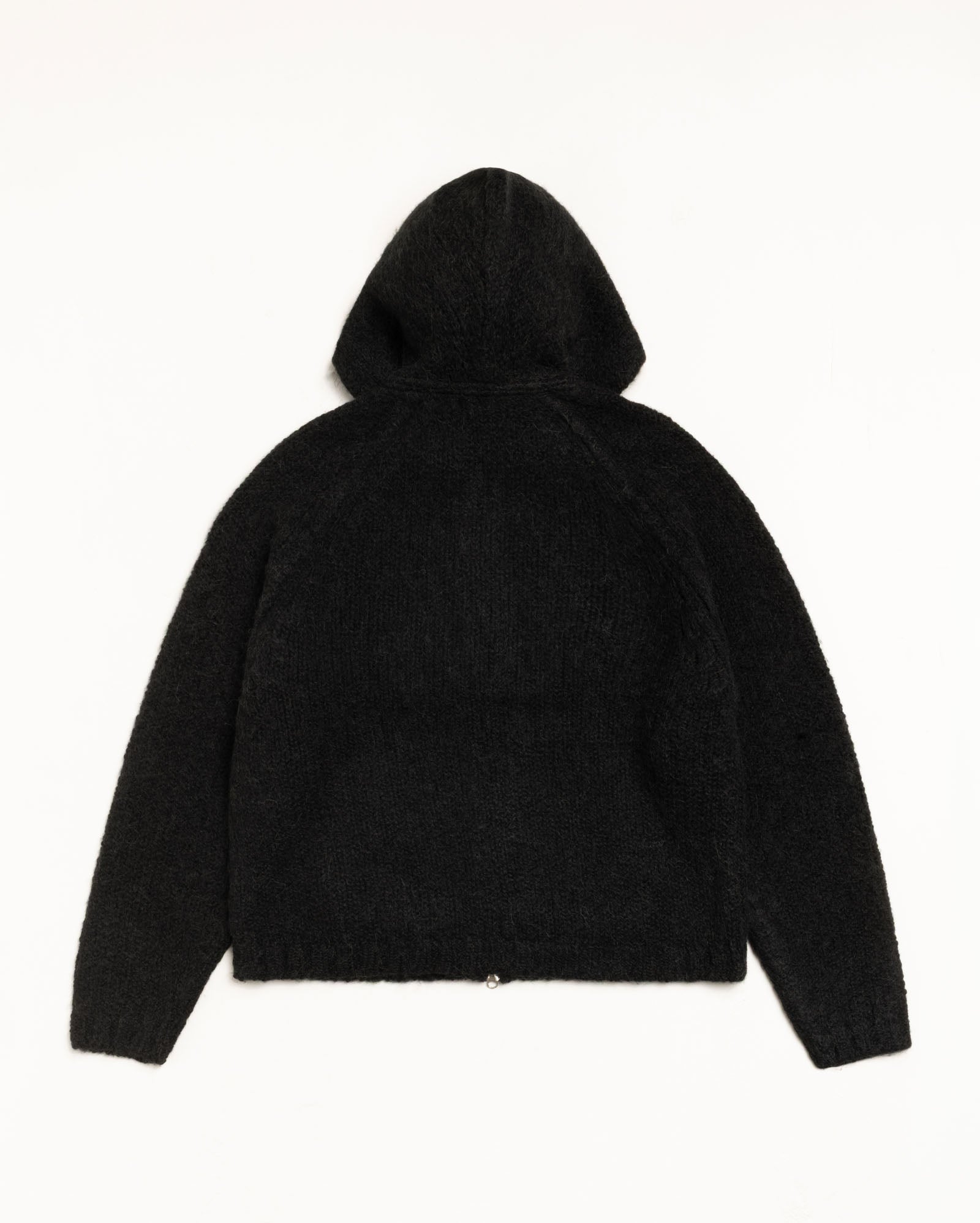 Chunky Knit Zip Hoodie – Black | Knits | Stüssy UK