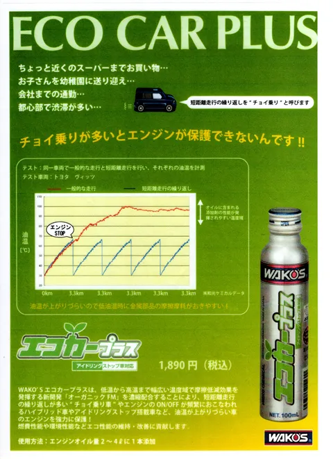 WAKO'S EPエコカープラス 低粘度油指定車専用エンジン保護剤 | 神奈川