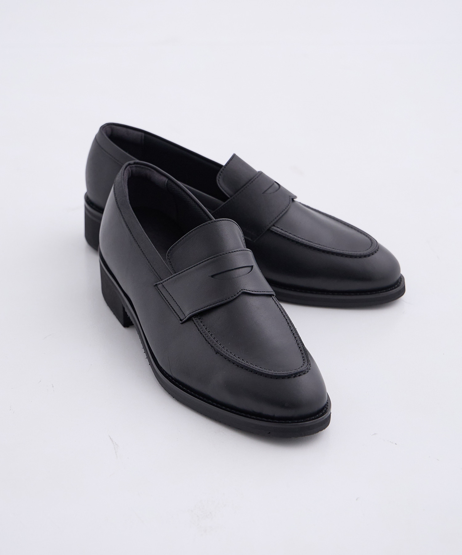 残りわずか｜再入荷なし〉いつでも レザーローファー(1 BLACK