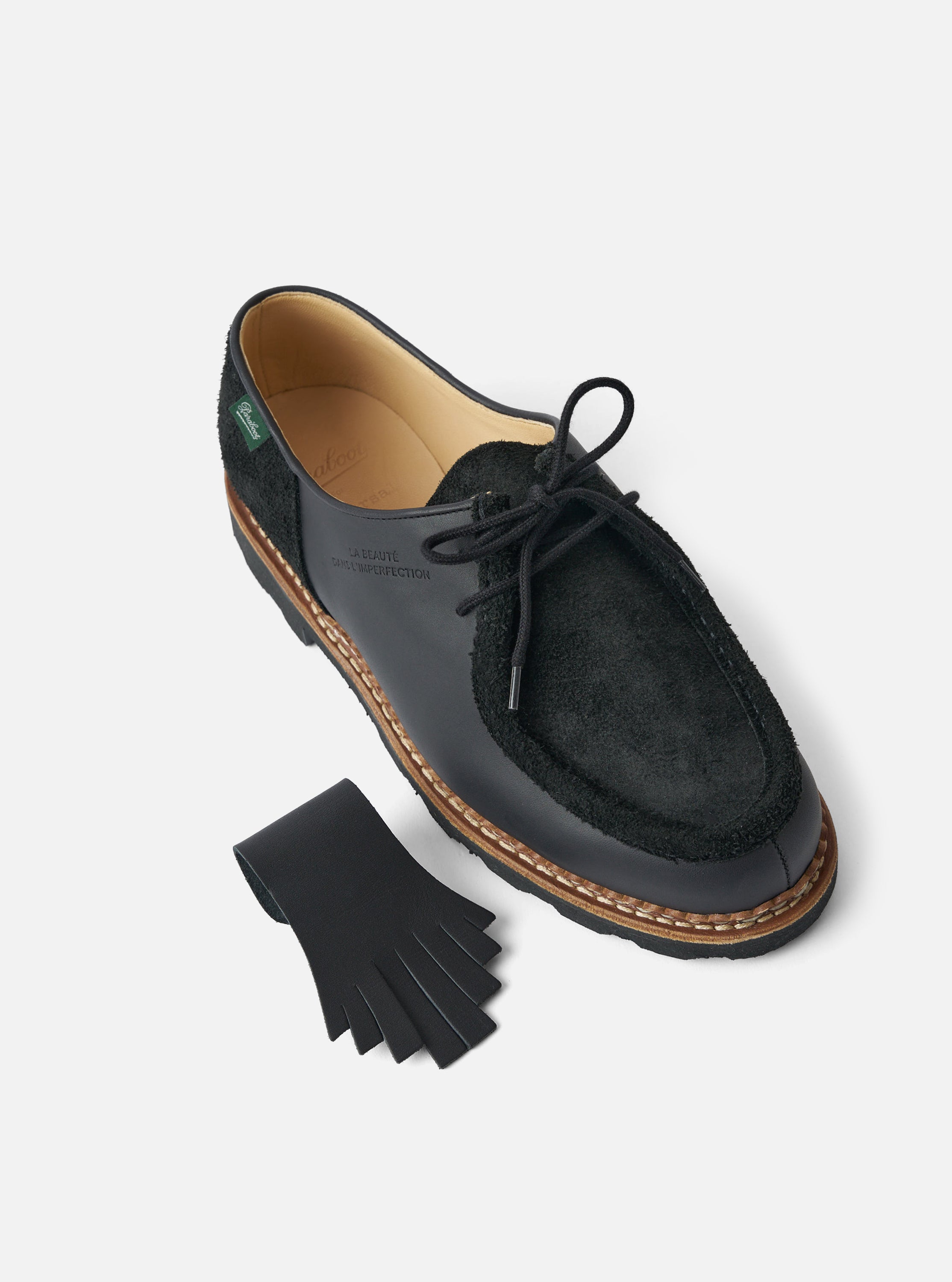 Paraboot x Universal Works Michael in Black Leather/Suede