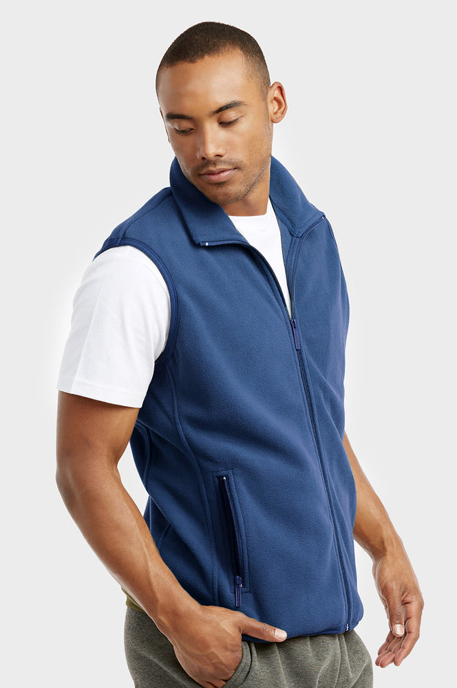 KNOCKER MEN'S POLAR FLEECE VEST (PF1500_DENIM) – Uni Hosiery Co Inc.