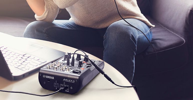 AG03MK2 3-Channel Loopback Audio USB Mixer - Yamaha USA