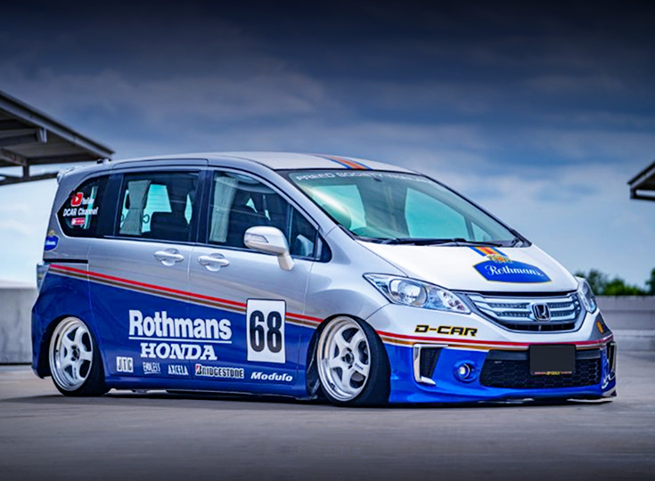 ロスマンズカラー!FREEDハイブリット仕様!エアサス!ワークS1履き!初代