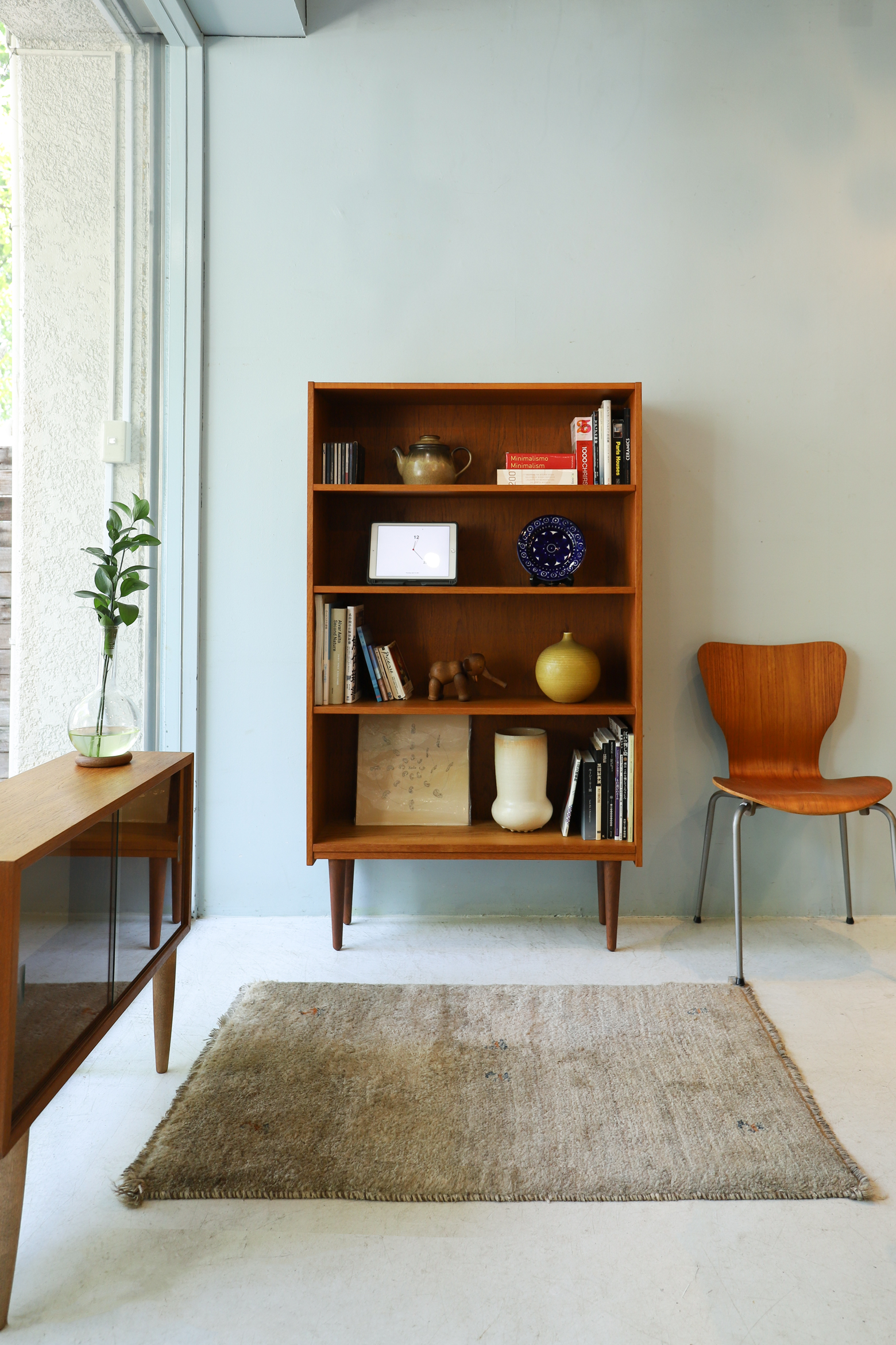 デンマークヴィンテージ ブックケース シェルフ 本棚 チーク材 収納