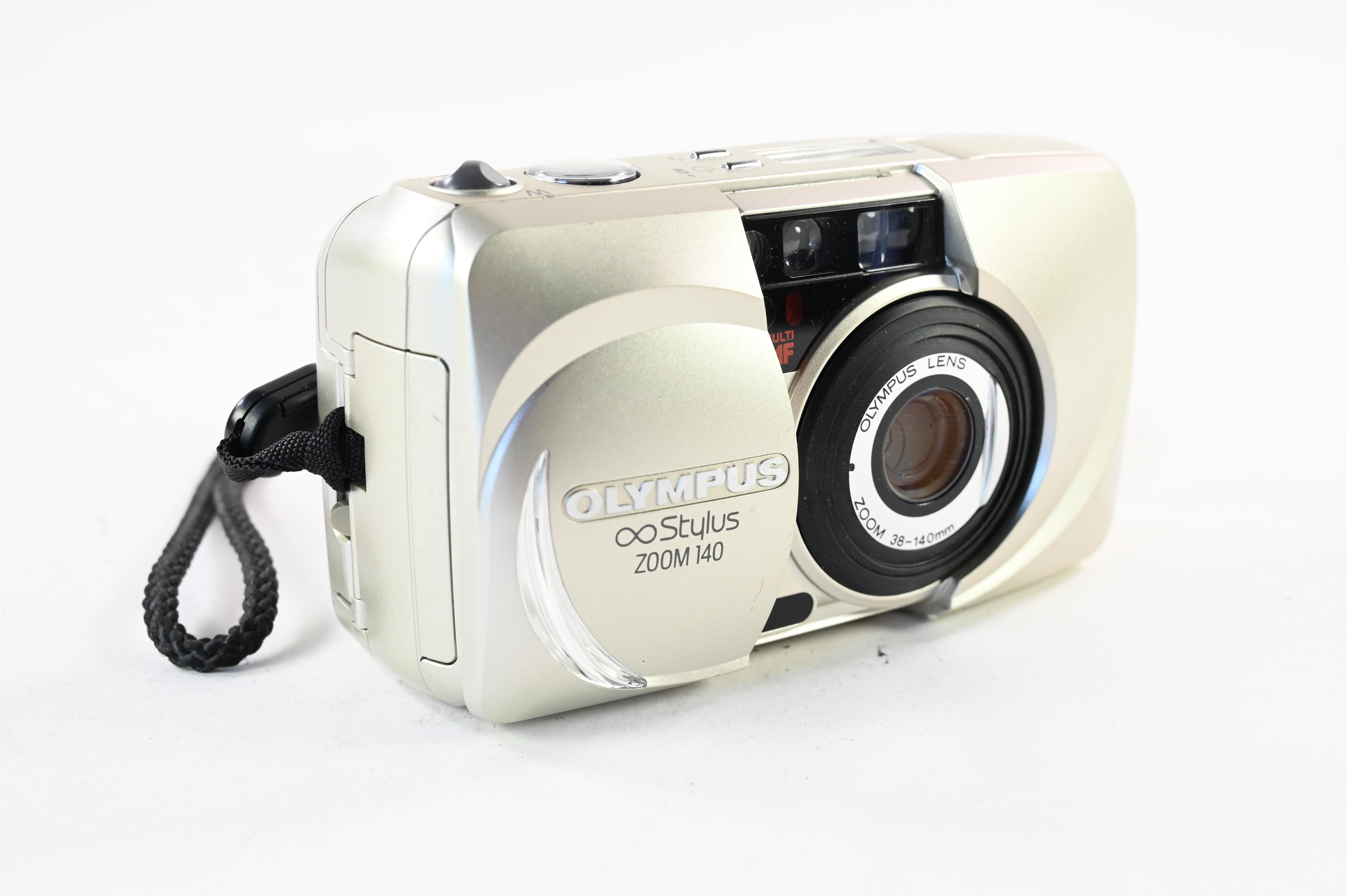 Used Olympus Stylus Zoom 140 35mm Film Camera w/38-140mm Zoom in