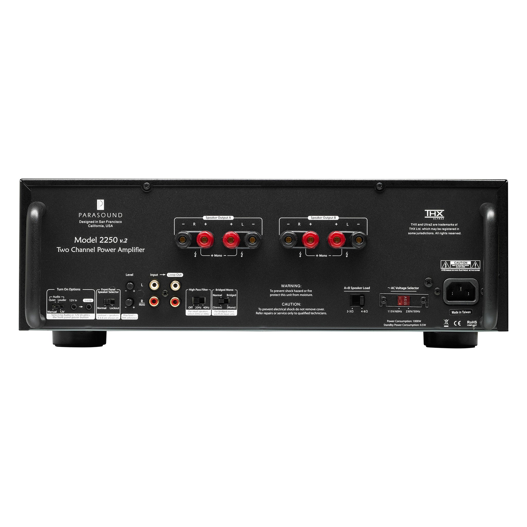 Parasound NewClassic 2250 v.2 Stereo Power Amplifier (OPEN