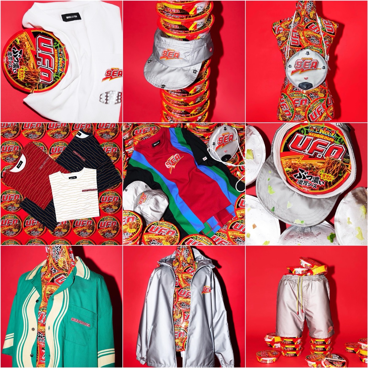 日清焼そばU.F.O. × WIND AND SEA コラボコレクションが国内7月13日／7