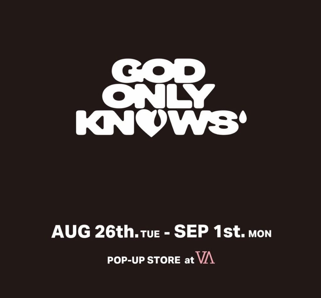 GOD ONLY KNOWS POP-UP STORE at V.A.が国内8月26日より開催。FRAGMENT