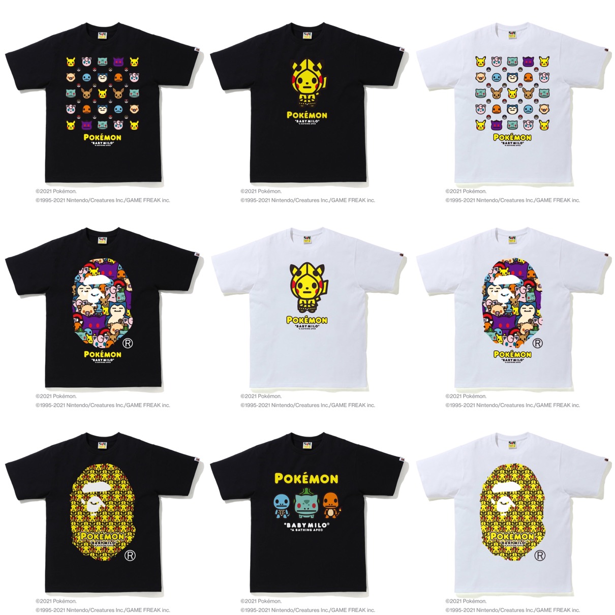 BAPE®︎ BABY MILO® × Pokémon】2021年最新コラボアイテムが国内2月21