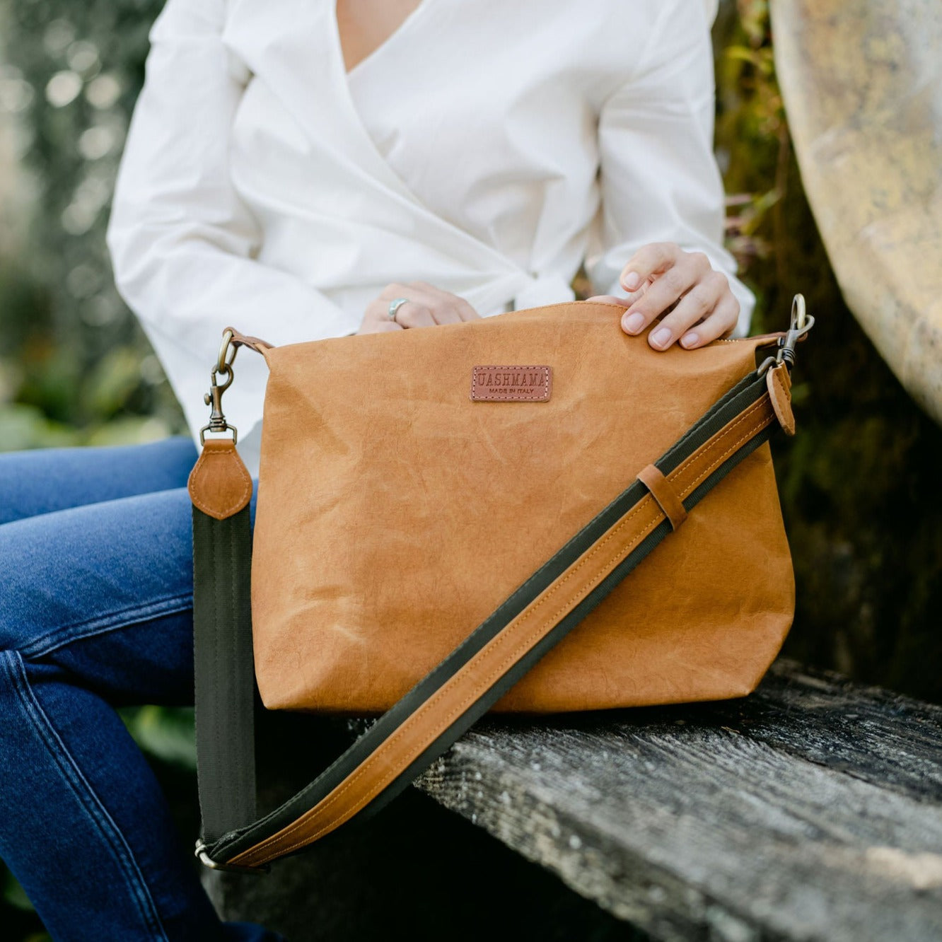 Uashmama Small Crossbody Handbag | Stylish Woven Paper, Pockets