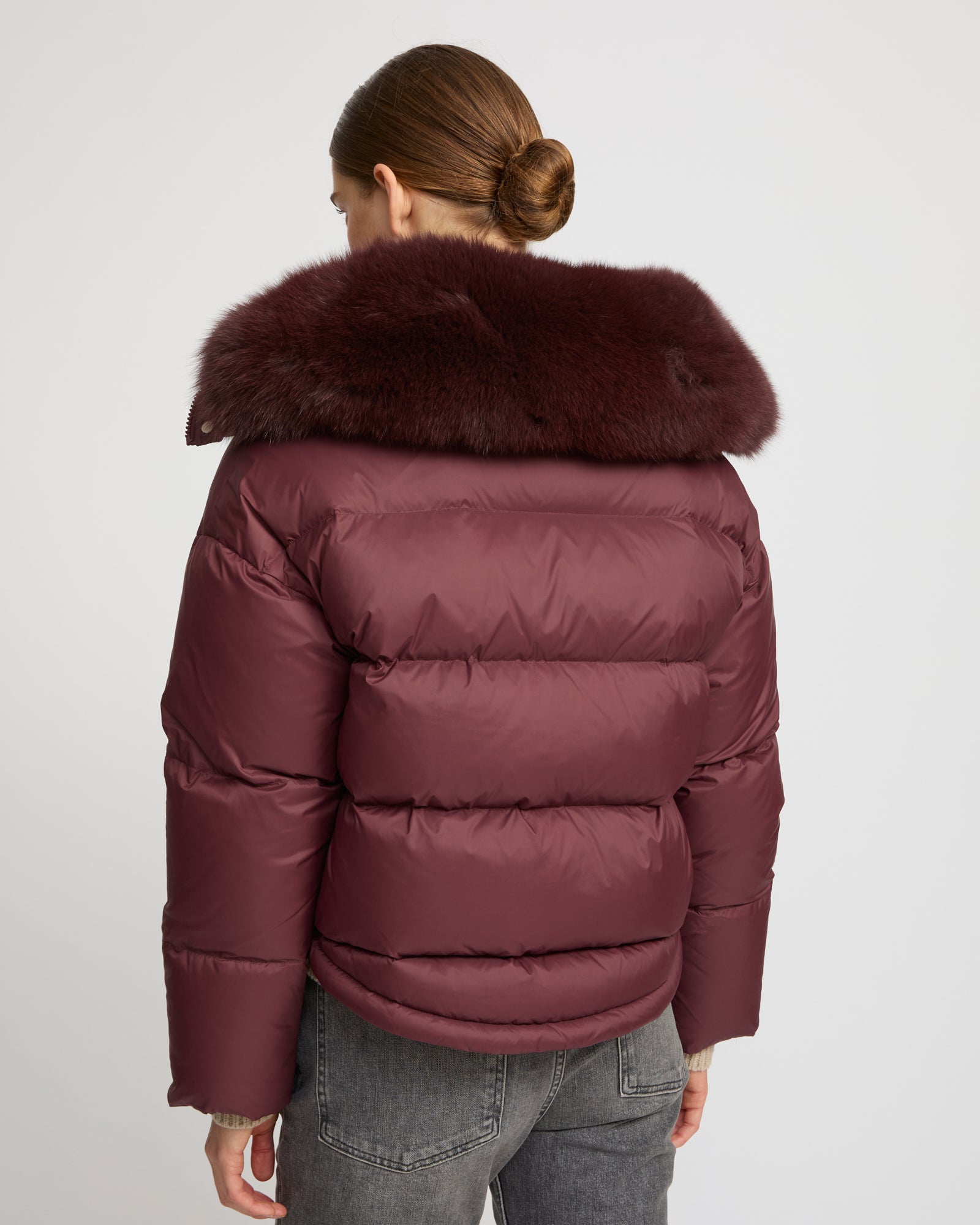 Women's short down jacket | Yves Salomon PARIS – Yves Salomon US