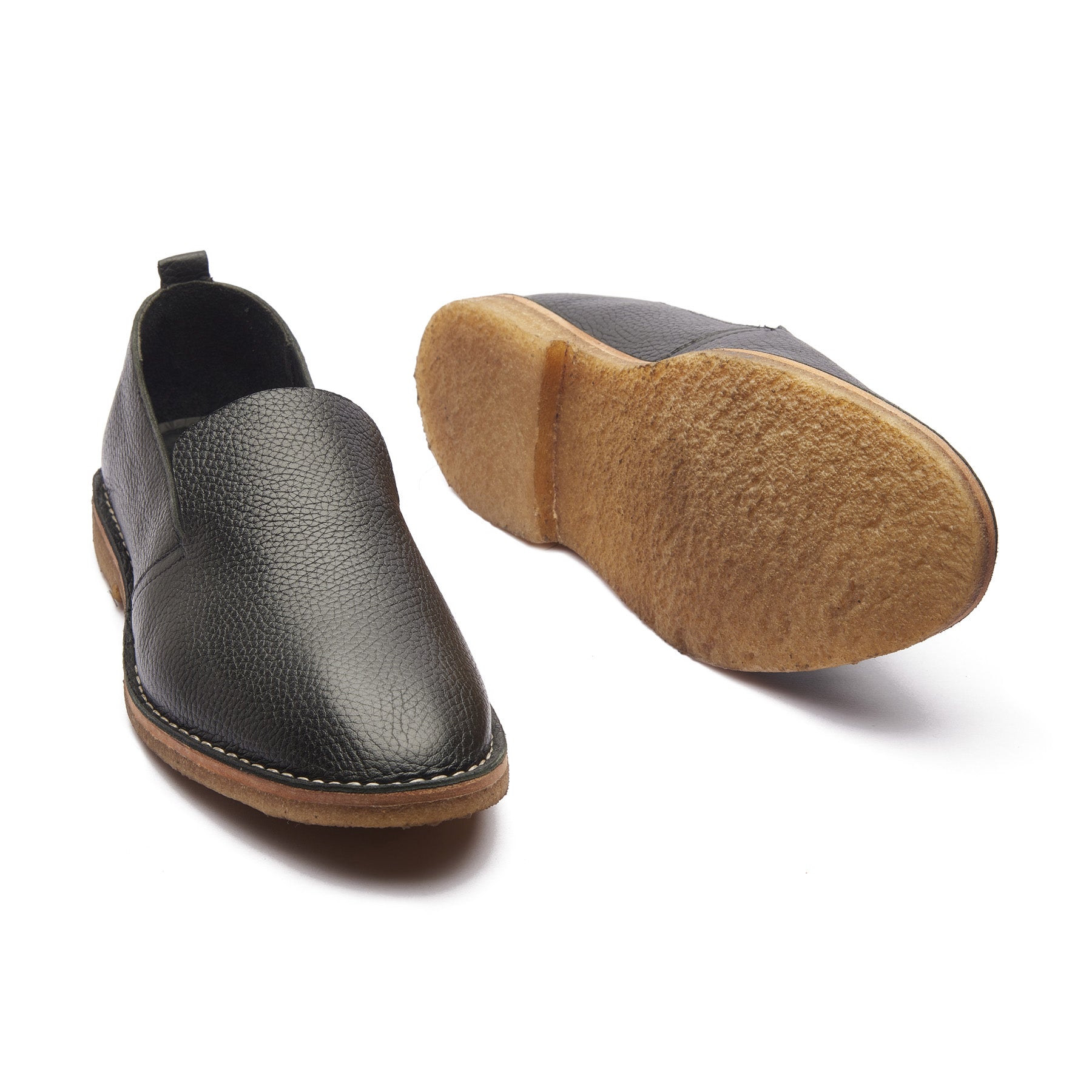 Travers, All in One Slipon - Black Milled | Stitch Down | Summer Class