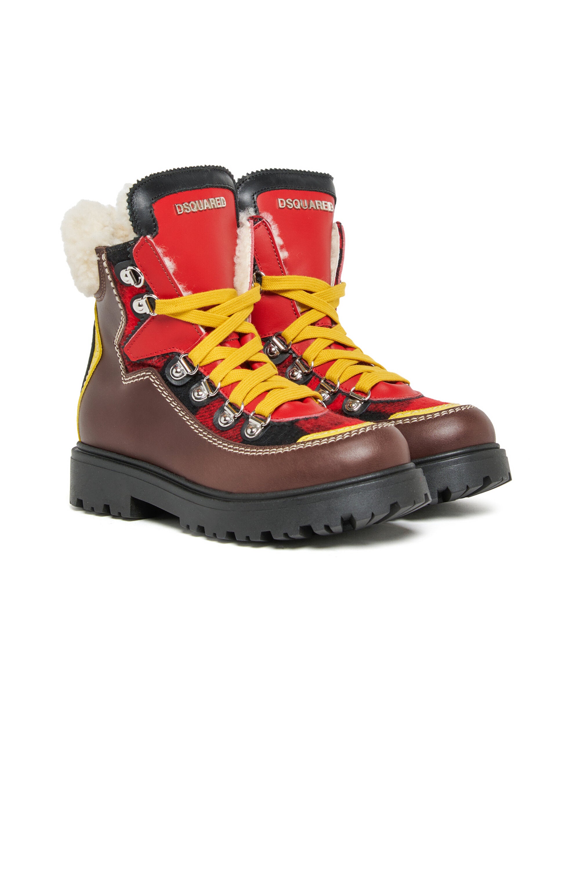Dsquared2 boy's leather hiking boots | BRAVE KID