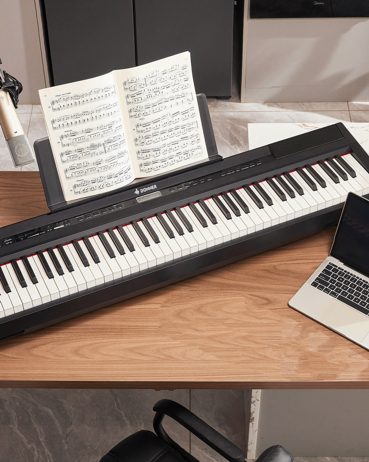 DEP-20 Portable 88 Key Weighted Beginner Digital Piano with Pedal
