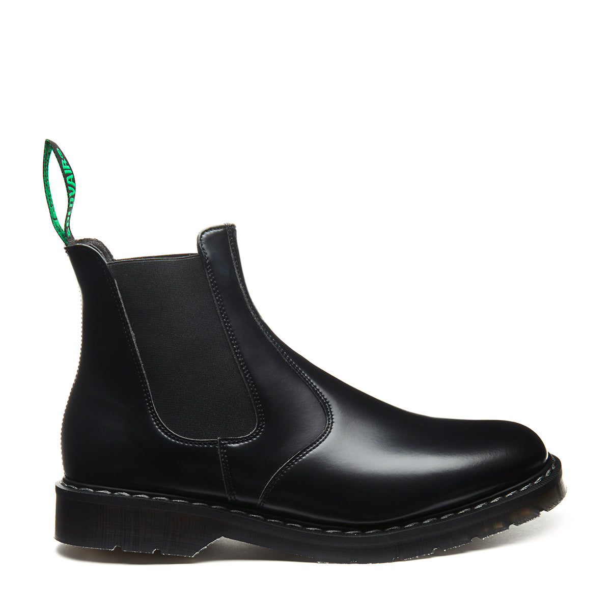 Black Vegan Hi-Shine Dealer Boot | Solovair | Handmade in England