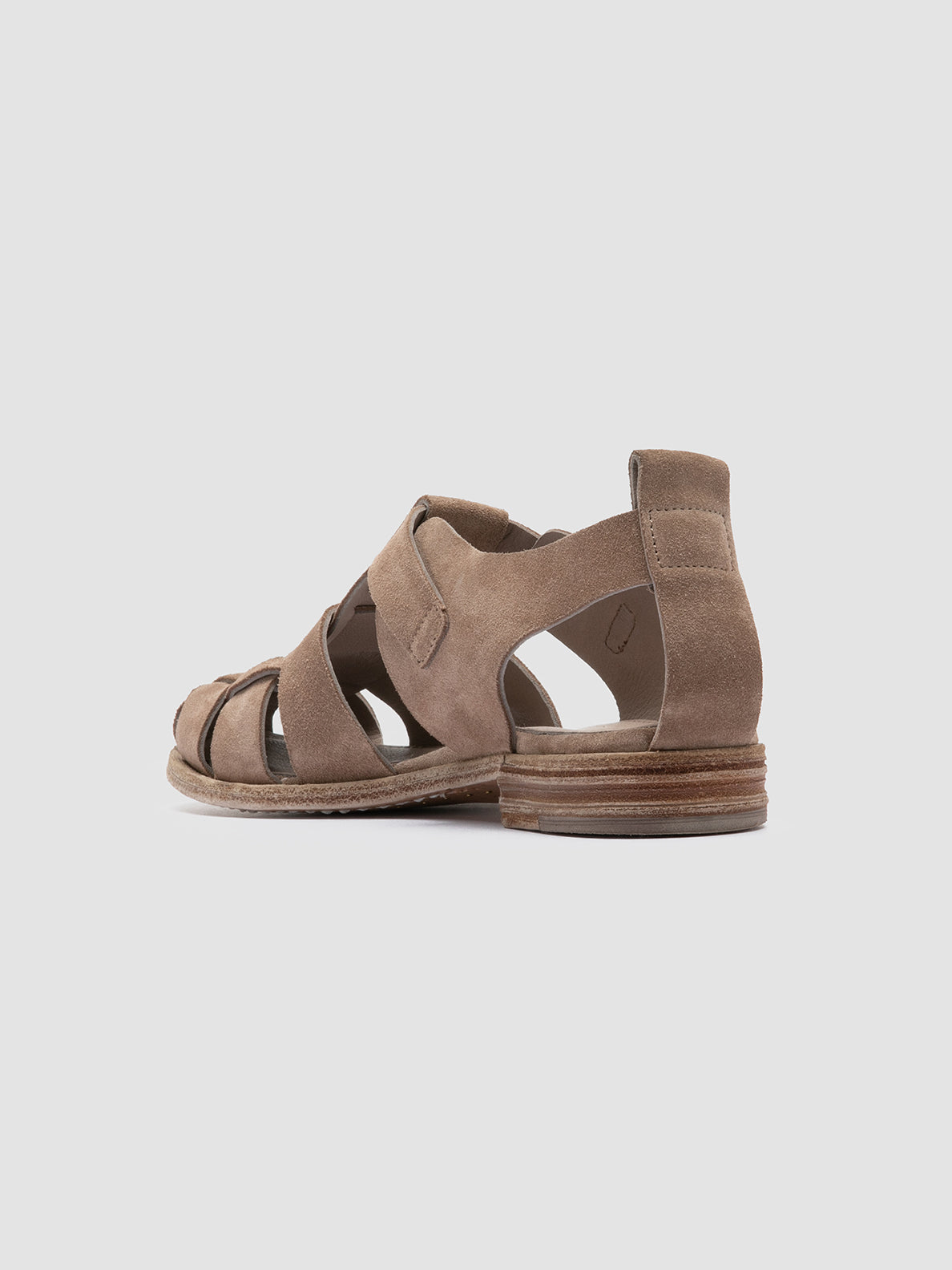 Womens Taupe Suede Sandals: LEXIKON 536 Orice – Officine Creative