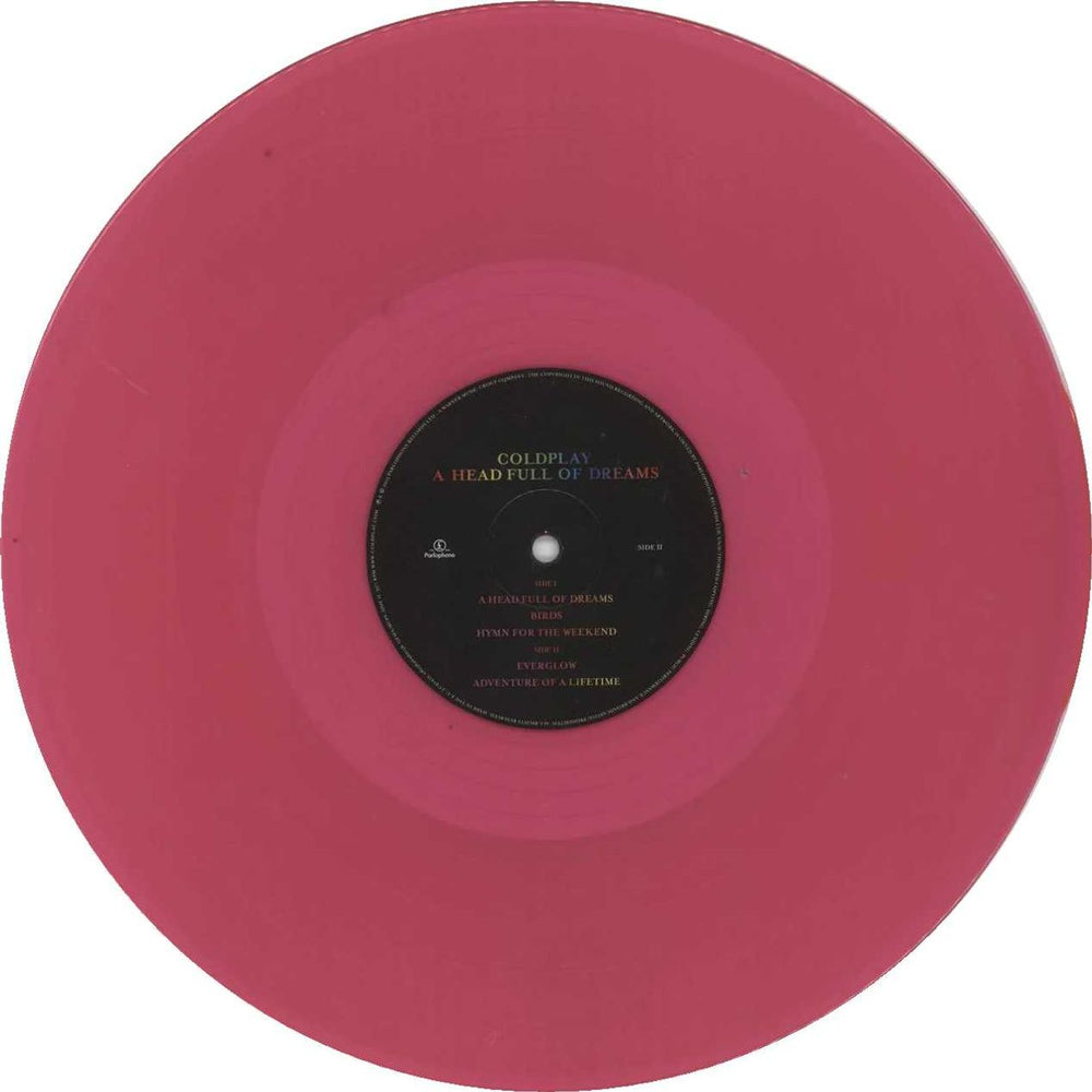 Coldplay A Head Full of Dreams - 180gm Pink Neon & Blue Vinyl UK 2