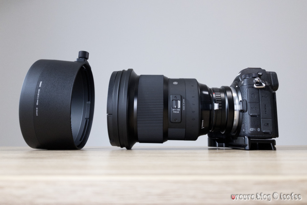 SIGMA 105mm F1.4 DG HSMを無接点アダプターでZ6iiに繋ぐ奮闘記[外観