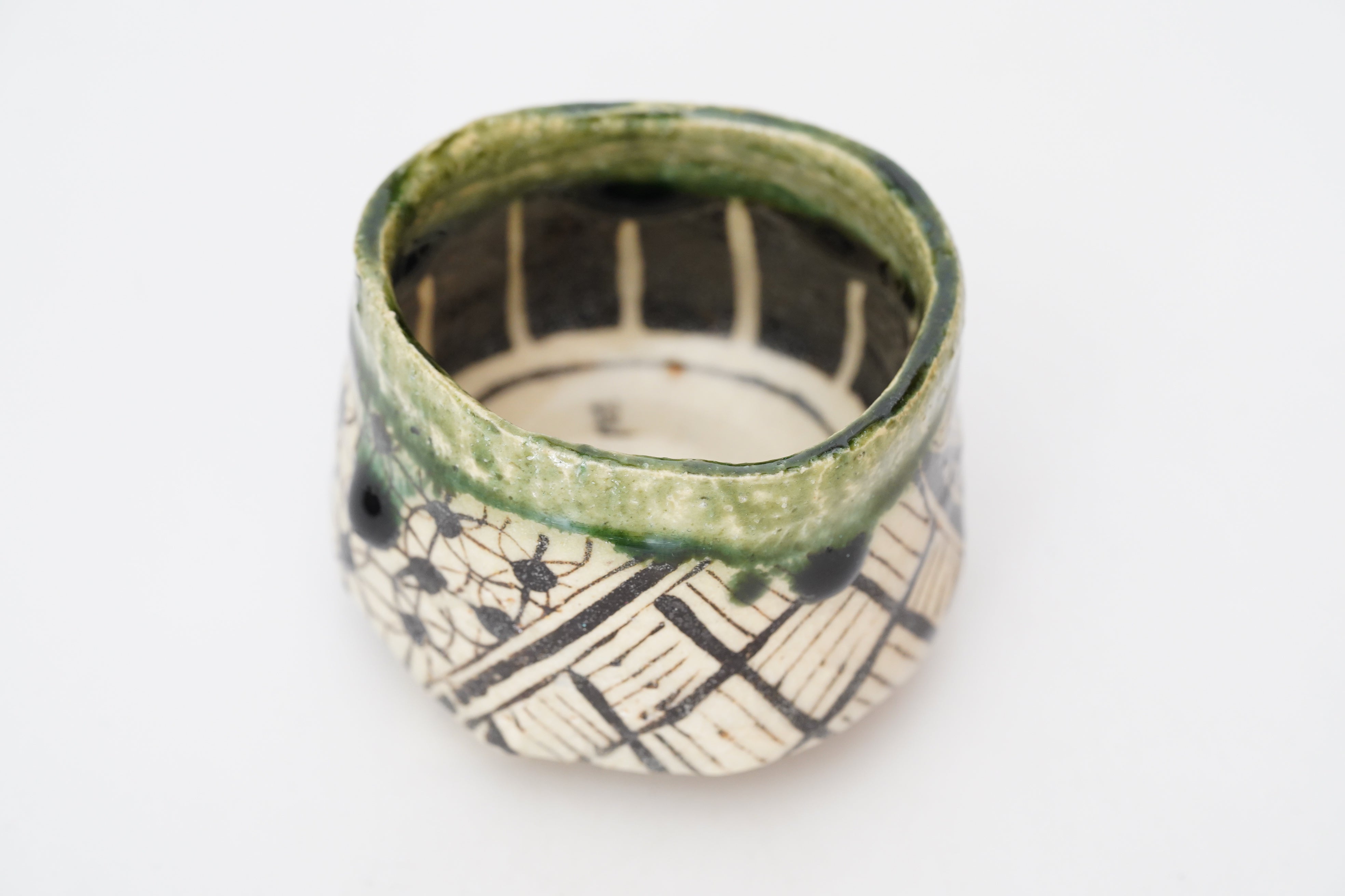 澤克典】織部ぐい呑 – うつわ御結