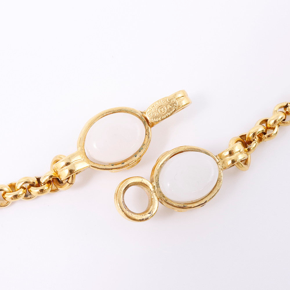 CHANEL ココマーク チェーンベルト メタル フェイクパール ゴールド